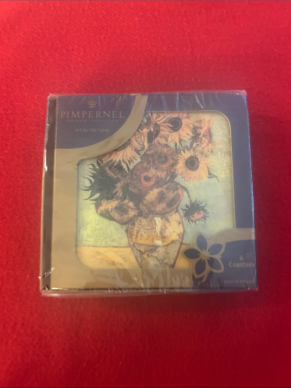 Vincent Van Gogh🌻Sunflowers 6-Piece Coaster Set / Art for the Table / Sealed